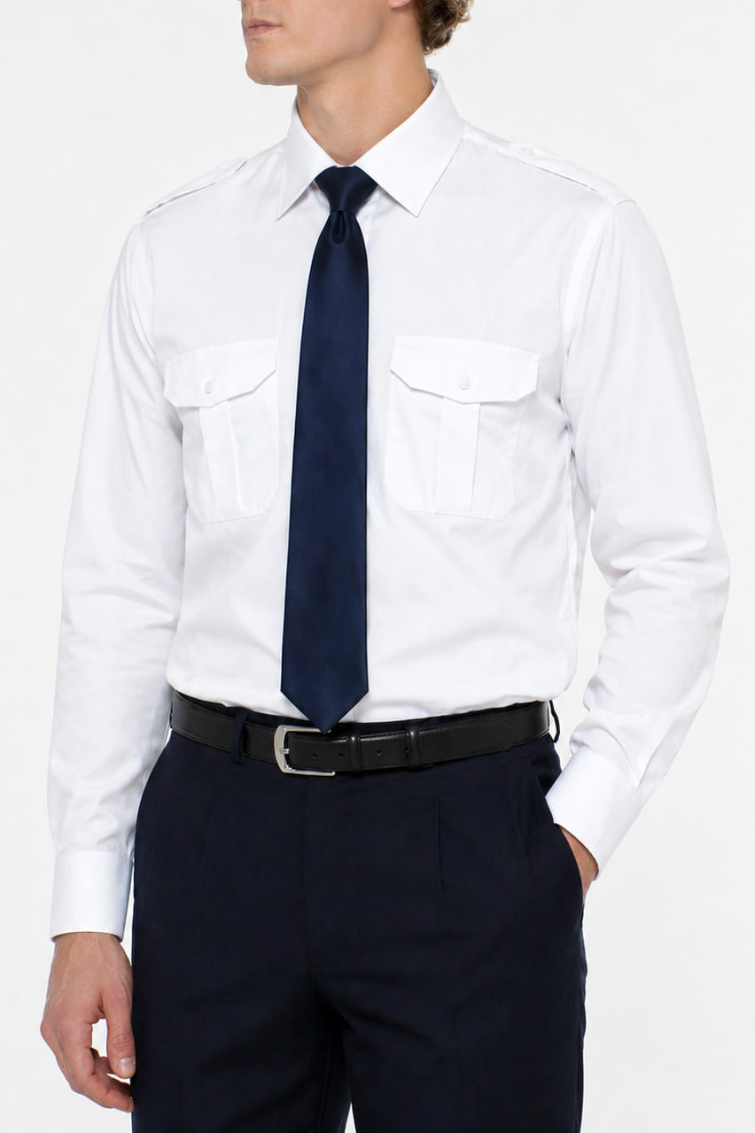 Camicia pilota manica lunga bianco COD.26VU44