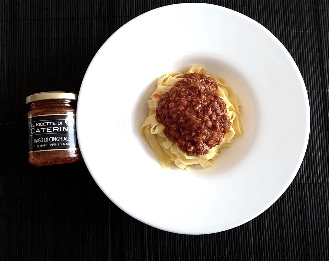 Tagliatelle al Ragù di Cinghiale
