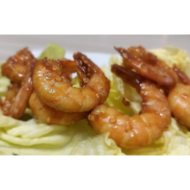Shrimps with Honey and Teriyaki Sauce