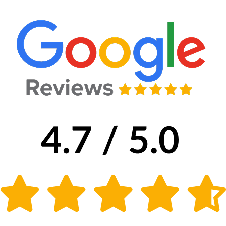 Google Reviews 4.7 / 5.0